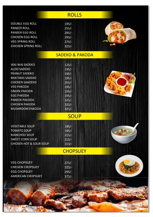 Menu Cafe Grill To Chill Restaurant, Cocktails Bar & Lounge-8